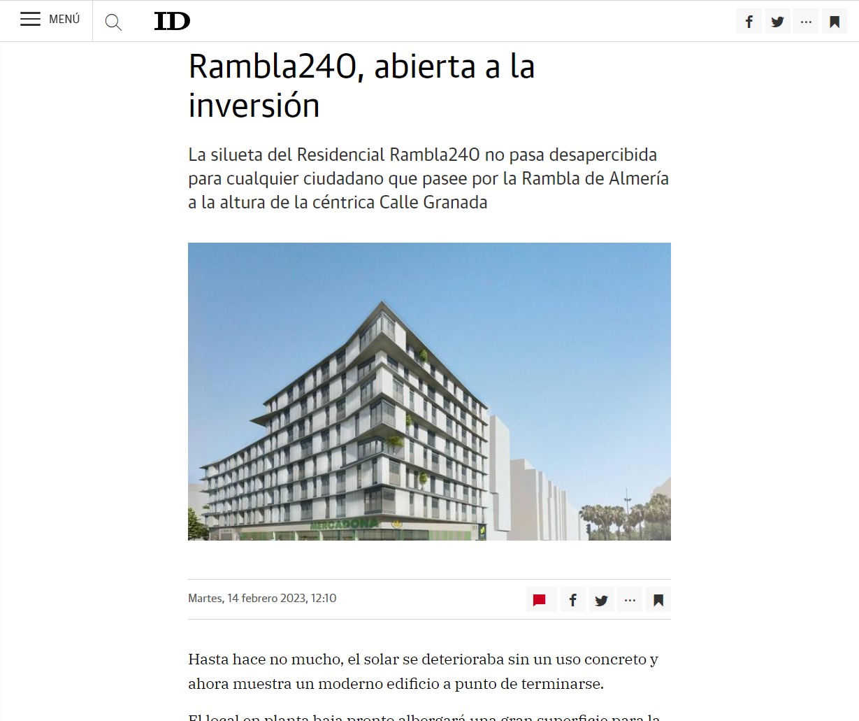 Rambla240, abierta a la inversión