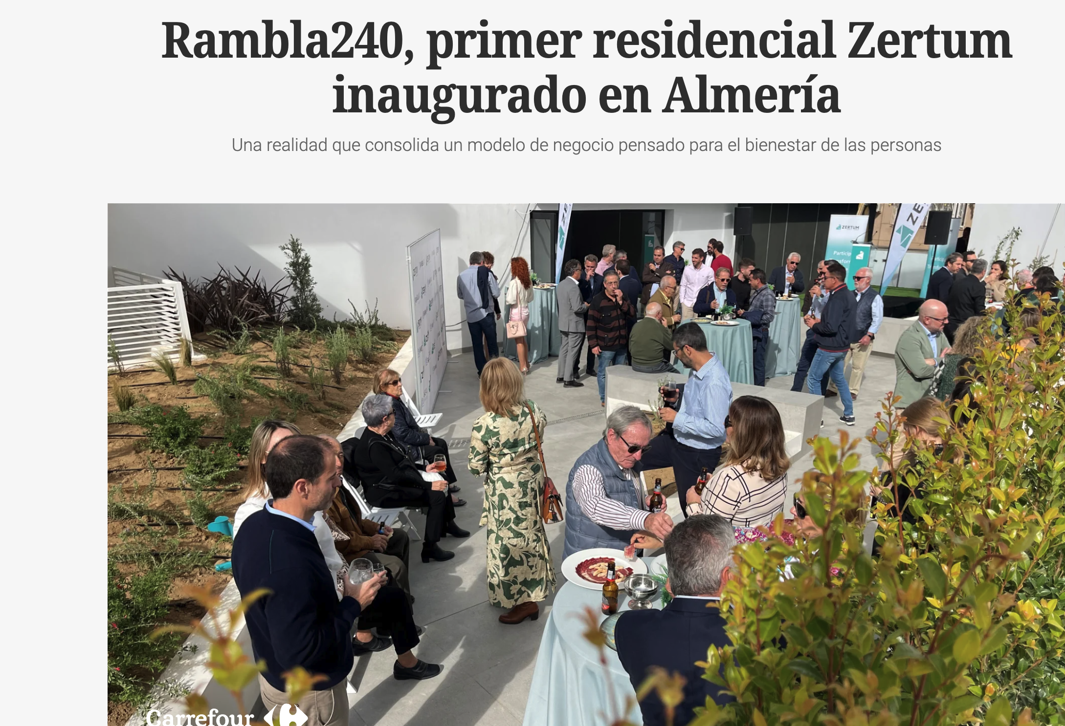 Rambla240, primer residencial Zertum inaugurado en Almería