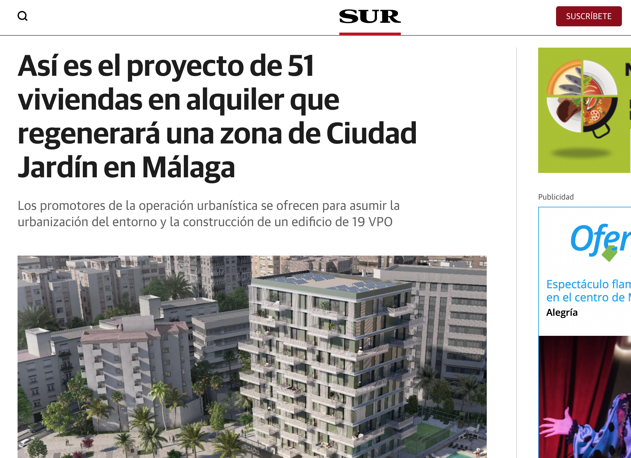 Así es el proyecto de 51 viviendas en alquiler que regenerará una zona de Ciudad Jardín en Málaga