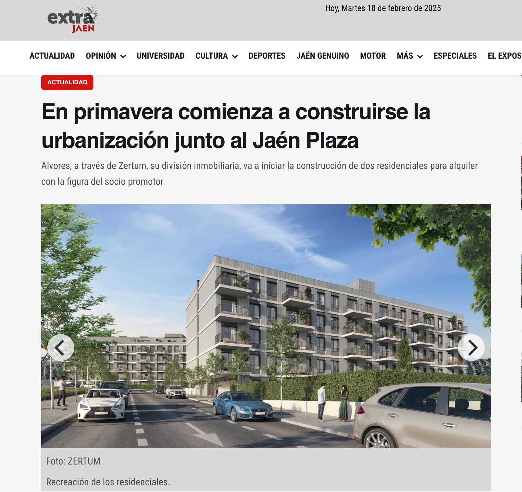 En primavera comienza a construirse la urbanización junto al Jaén Plaza